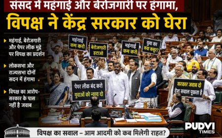 संसद में महंगाई और बेरोजगारी पर हंगामा, विपक्ष ने केंद्र सरकार को घेरा