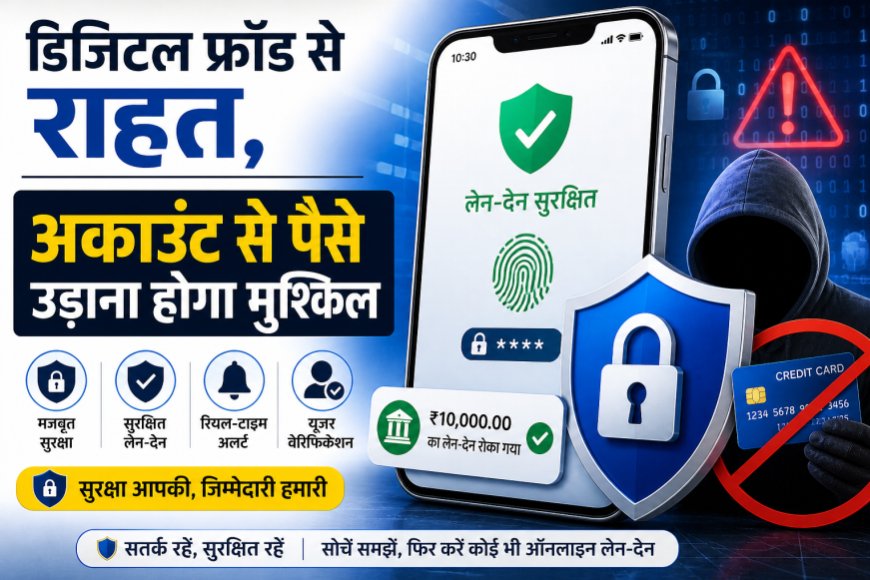 डिजिटल फ्रॉड से राहत, अकाउंट से पैसे उड़ाना होगा मुश्किल