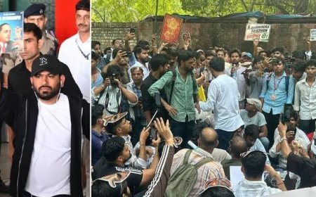 जंतर-मंतर पर भारी सुरक्षा के बीच 'कॉकरोच जनता पार्टी' का हल्लाबोल, NEET और CBSE विवाद पर शिक्षा मंत्री के इस्तीफे की मांग!