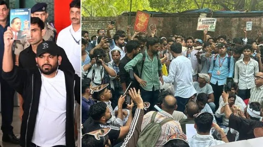 जंतर-मंतर पर भारी सुरक्षा के बीच 'कॉकरोच जनता पार्टी' का हल्लाबोल, NEET और CBSE विवाद पर शिक्षा मंत्री के इस्तीफे की मांग!