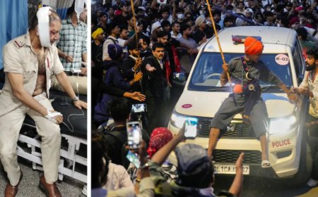 जंतर-मंतर पर हाई-वोल्टेज ड्रामा: मुंह ढककर पहुंचे उपद्रवी, बैरिकेड्स पर पुलिस से धक्का-मुक्की, कई हिरासत में