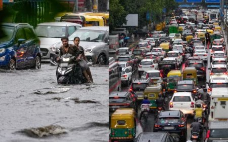 दिल्ली-NCR में बारिश का कहर: मिंटो रोड से कनॉट प्लेस तक जलभराव, ट्रैफिक हुआ बेहाल