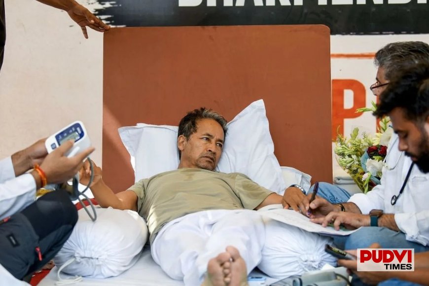 20 दिन के अनशन के बाद सोनम वांगचुक अस्पताल में भर्ती, दिल्ली पुलिस ने जंतर-मंतर खाली कराया