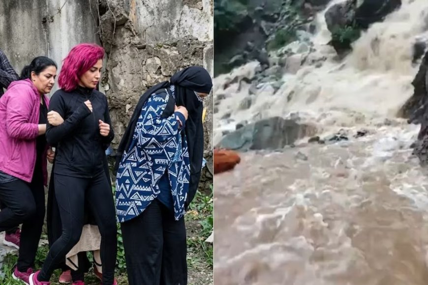 उफनते नाले को पार कर परीक्षा देने निकलीं छात्राएं, जान जोखिम में डालने का वीडियो वायरल; रियासी में परीक्षा रद्द