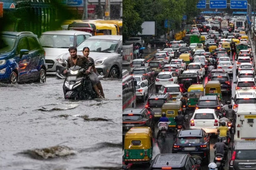 दिल्ली-NCR में बारिश का कहर: मिंटो रोड से कनॉट प्लेस तक जलभराव, ट्रैफिक हुआ बेहाल