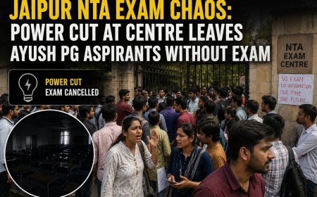 जयपुर में NTA परीक्षा के दौरान हंगामा: बिजली गुल होने से AYUSH PG एंट्रेंस एग्जाम प्रभावित