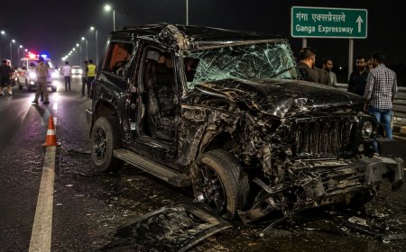 सुपर स्पीड THAR ने उजाड़ दिए 4 परिवार, गंगा एक्सप्रेसवे पर खौफनाक हादसे में 4 की मौत