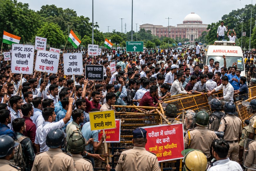 Jharkhand Student Protest Live: छात्रों ने लांघा पहला बैरिकेड, 5 और बाकी! विधानसभा की ओर बढ़ा मार्च, एंबुलेंस में देवेंद्र महतो