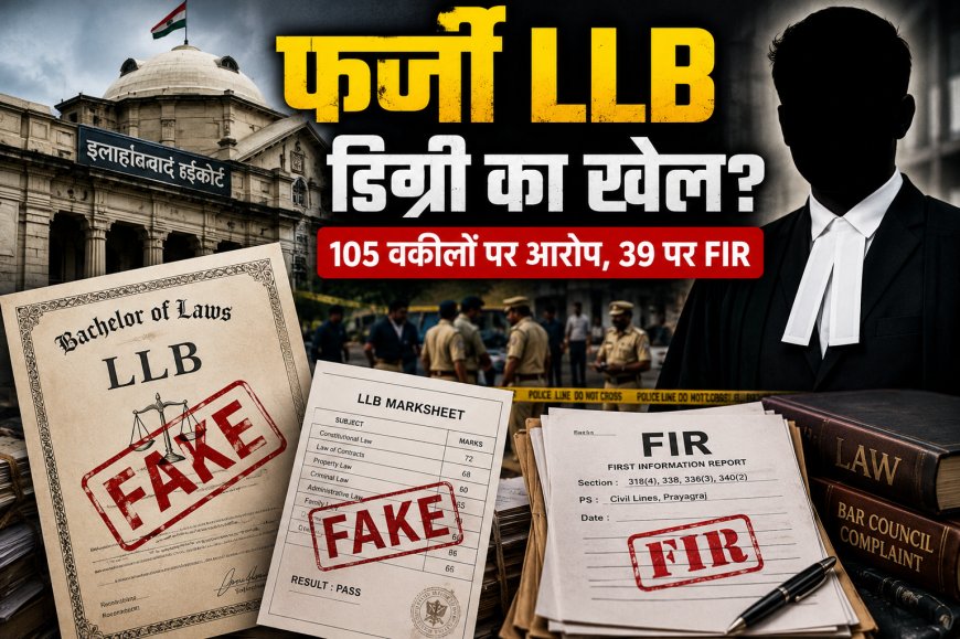फर्जी LLB डिग्री से वकील बने 105 लोगों पर शिकंजा, प्रयागराज में 39 पर FIR