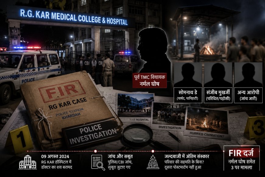 आरजी कर केस: पूर्व TMC विधायक नर्मल घोष समेत 3 पर FIR, जल्दबाजी में अंतिम संस्कार और सबूत मिटाने के आरोप