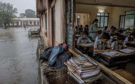 गुजरात के स्कूलों में छुट्टियों पर भी लग सकती हैं क्लास, भारी बारिश से पढ़ाई प्रभावित