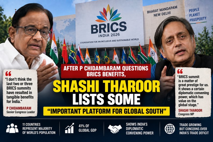 BRICS से भारत को क्या मिला? चिदंबरम के सवाल पर शशि थरूर ने गिनाए फायदे