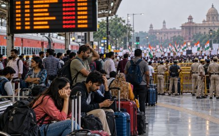 दिल्ली में CJP प्रदर्शन से पहले रेल सेवाओं पर असर, 5,000 यात्रियों की छूटी ट्रेन; कई गाड़ियां रद्द