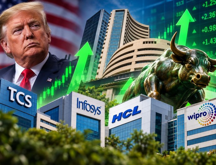 ट्रंप के झटके के बावजूद IT शेयरों में तेजी, TCS-Infosys-HCLTech के शेयर चढ़े