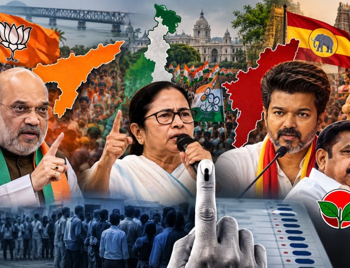 उपचुनाव के रुझानों में बंगाल-असम में BJP आगे, तमिलनाडु में विजय की TVK ने बढ़ाई AIADMK की चुनौती