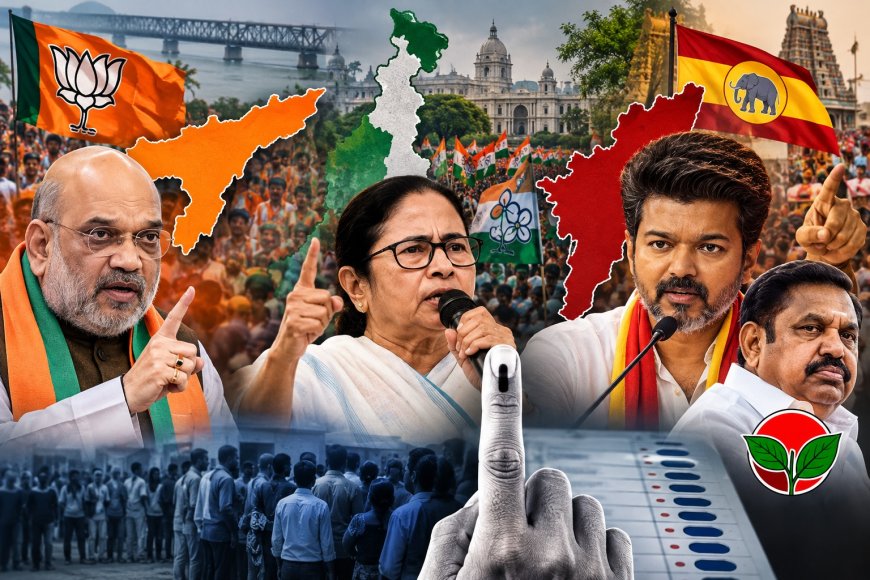 उपचुनाव के रुझानों में बंगाल-असम में BJP आगे, तमिलनाडु में विजय की TVK ने बढ़ाई AIADMK की चुनौती